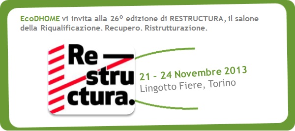 EcoDHOME vi invita all'26a edizione di RESTRUCTURA.