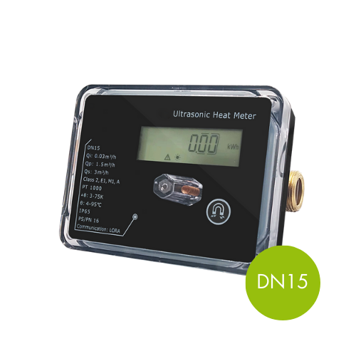 Heat meter a ultrasuoni DN15 portata media 1.5 m3-h con interfaccia ModBus