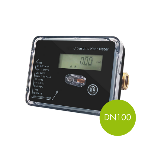 Heat/Cool meter a ultrasuoni DN100 portata media 60.0 m3/h con interfaccia impulsi