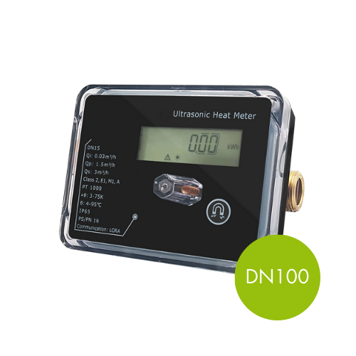 Heat/Cool meter a ultrasuoni DN100 portata media 60.0 m3/h con interfaccia Modbus