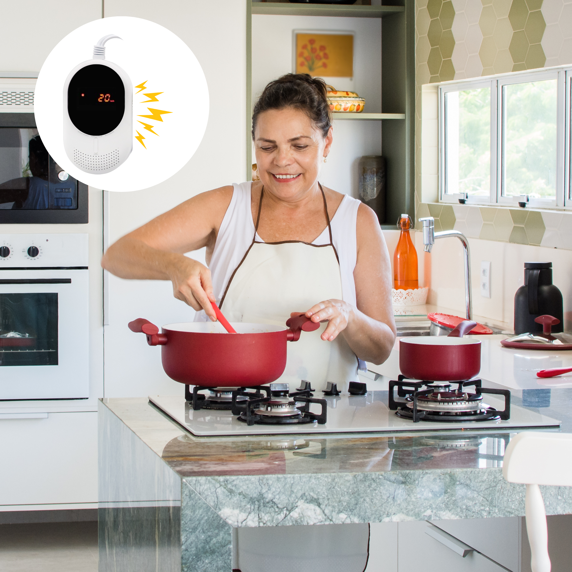 Rilevatore Monossido Di Carbonio Portatile - Allarme Domestico Con Display LCD E Norma EN50291 - Per Cucina, Camera - Foto 9