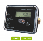 Heat/Cool meter a ultrasuoni DN25 portata media 3.5 m3/h con interfaccia impulsi