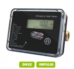 Heat/Cool meter a ultrasuoni DN32 portata media 6.0 m3/h con interfaccia impulsi